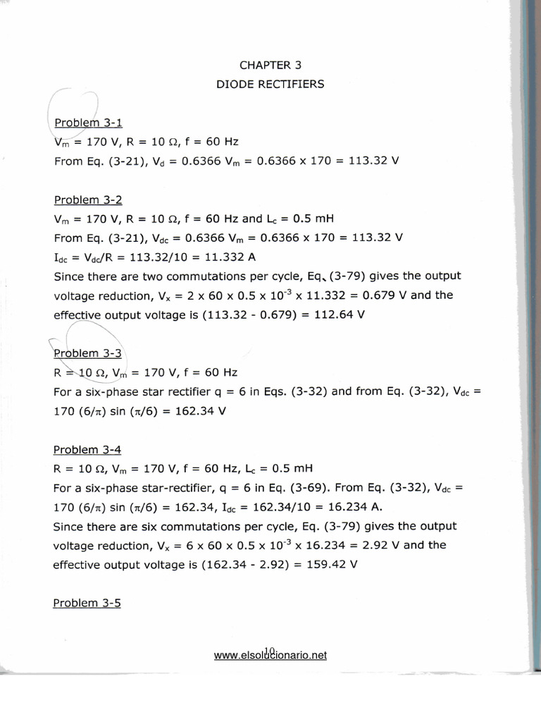 Diode Rectifiers: Voltage Calculations | PDF | Rectifier | Electricity