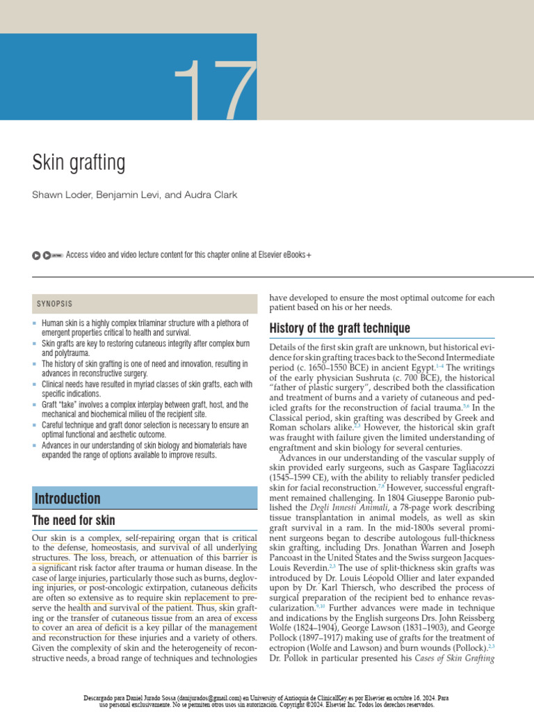 Advances in Skin Grafting Techniques | PDF | Skin | Integumentary System