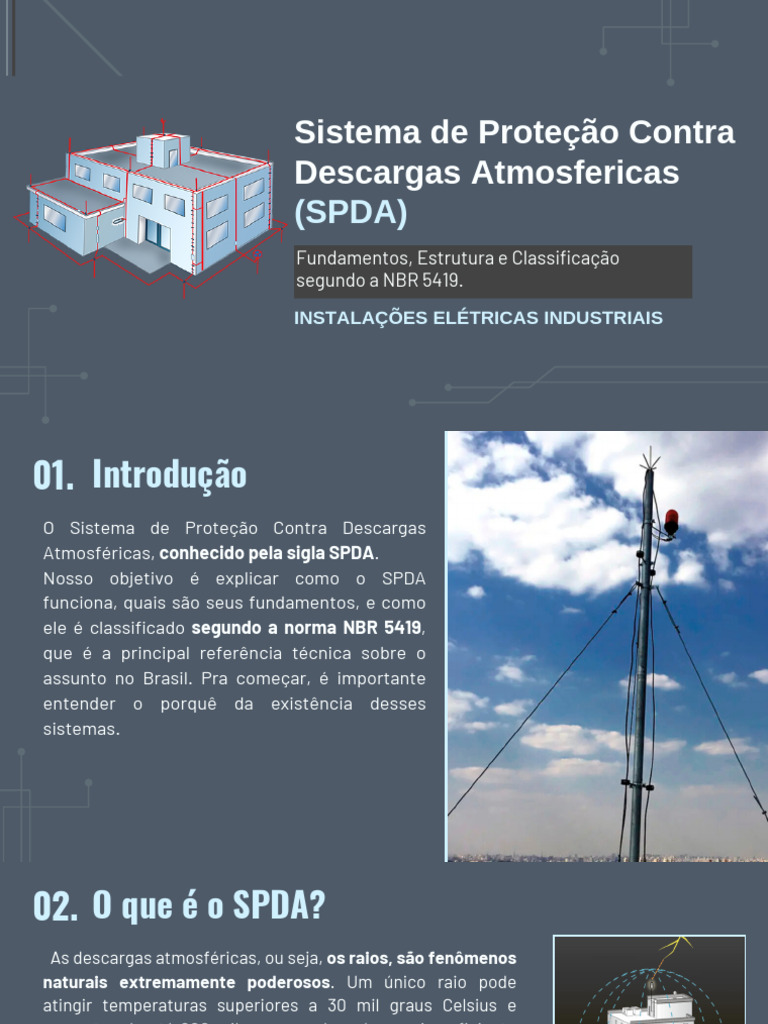 SPDA: Fundamentos e Classificação NBR 5419 | PDF | Relâmpago | Eletricidade
