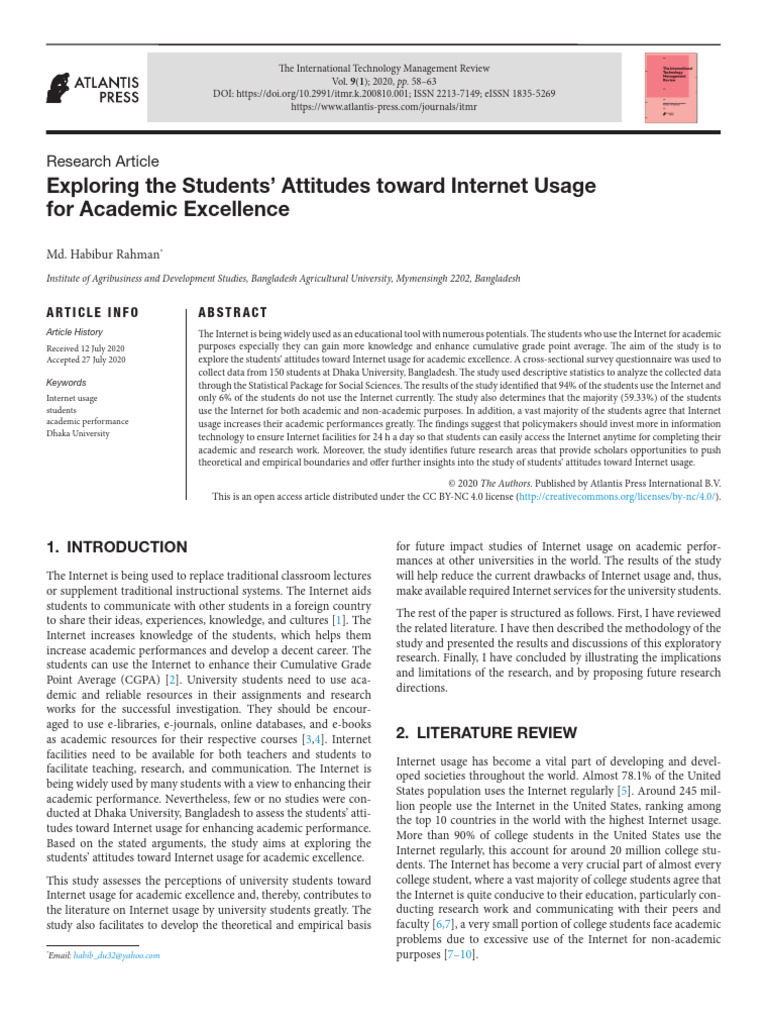 Students' Internet Use for Academic Success | PDF | Internet | Lecture