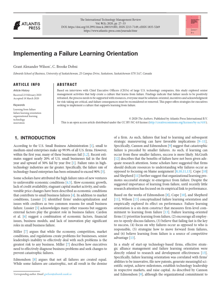 Strategies for Learning from Failure | PDF | Cognition