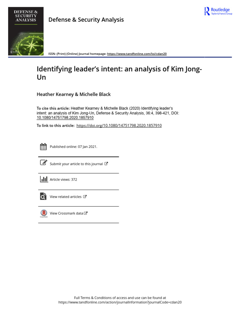 KJU_Identifying Leader s Intent an Analysis of Kim Jong Un_Kearney and ...