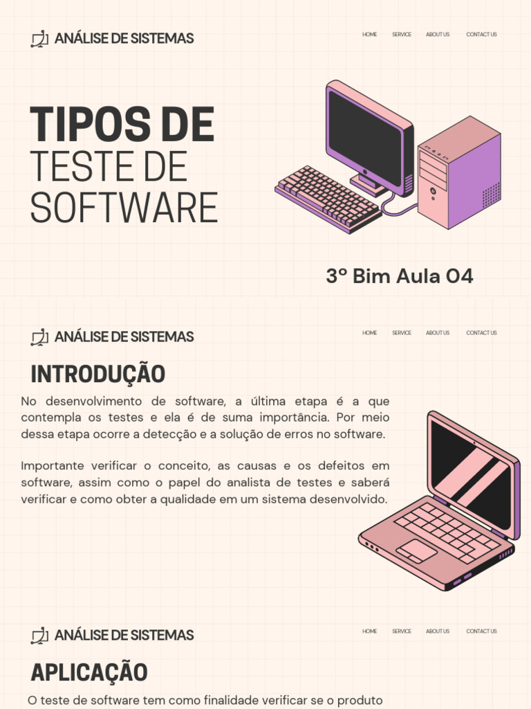 Análise de Sistemas 3 Bim Aula 04 | PDF | Testes de software | Programas