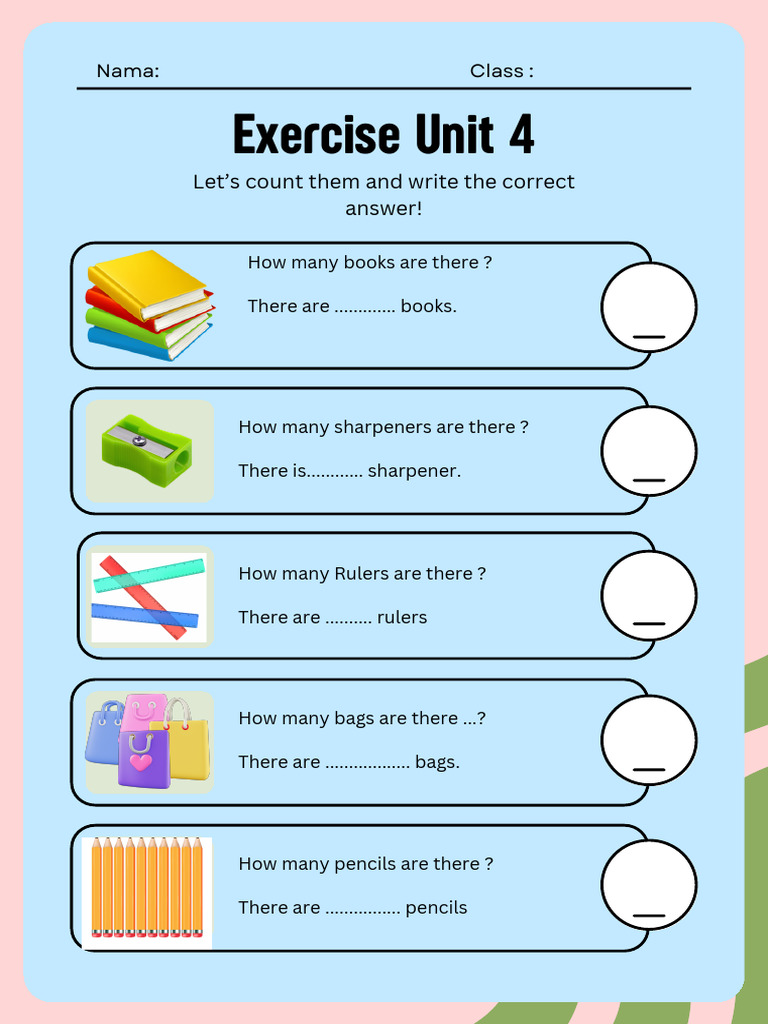 Counting Exercise for Kids | PDF