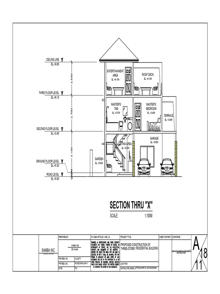 Proposed Three-Storey Building Plans | PDF