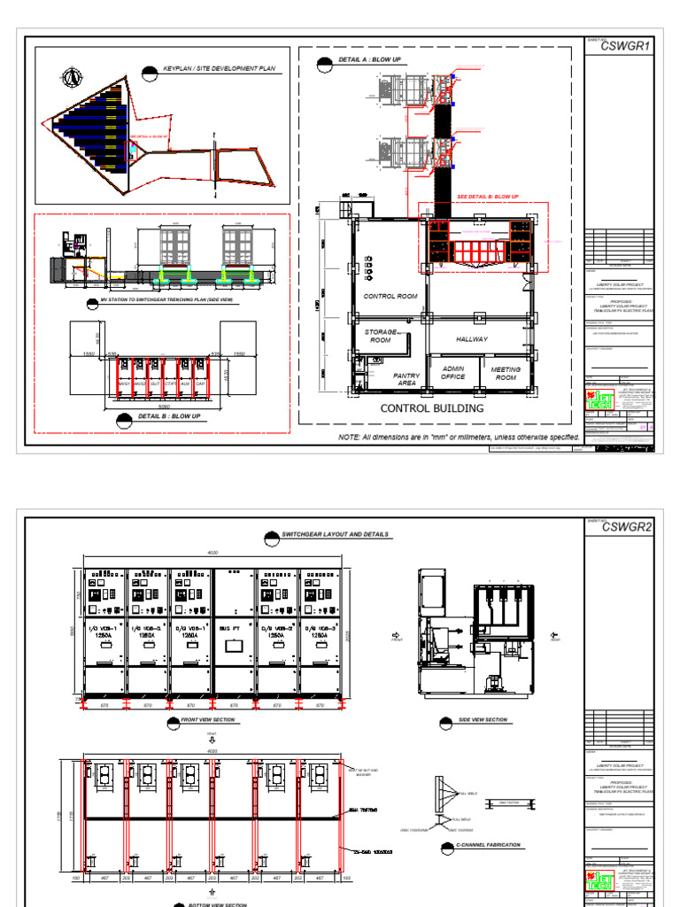Liberty Solar Project Switchgear Layout | PDF | Electrical Engineering ...