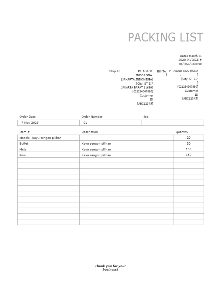 455145823 Packing List PDF Dikonversi | PDF