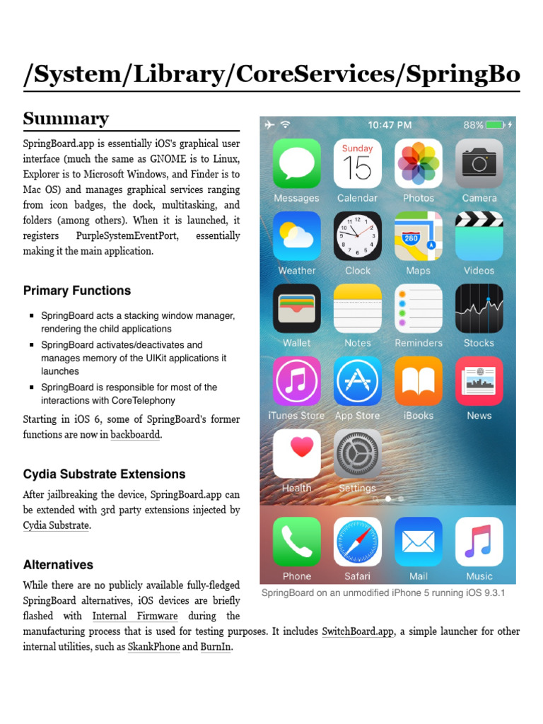 :System:Library:CoreServices:SpringBoard.app - The iPhone Wiki | PDF