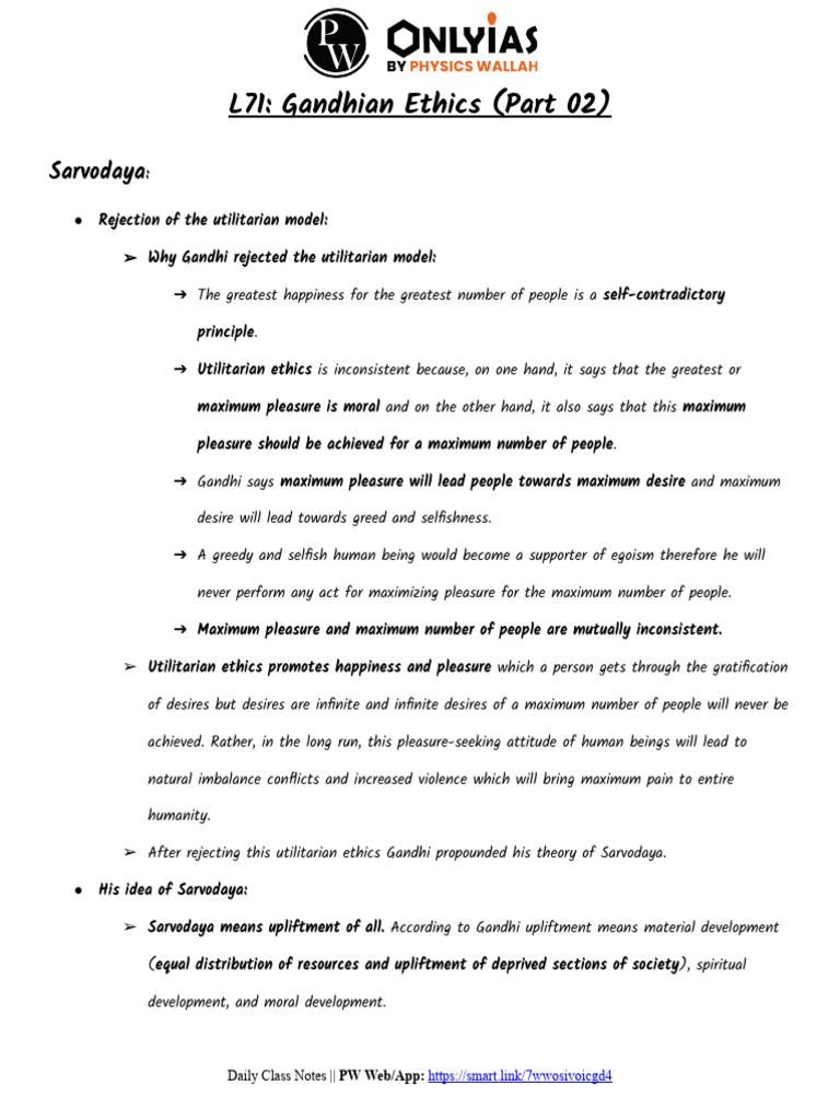 Ethics 71 Daily Class Notes | PDF | Utilitarianism | Pleasure