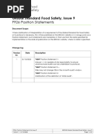 BRCGS Position Statements Issue 9 | PDF | Audit | Certification