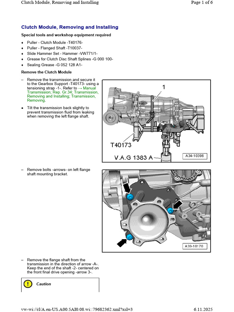 Clutch Module Removal and Installation | PDF | Clutch | Manual Transmission