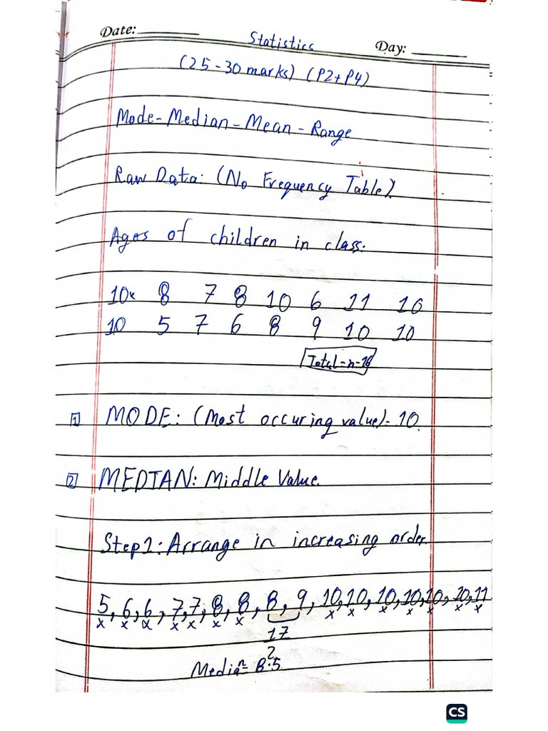 Statistics Notes | PDF