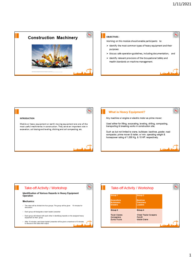 Heavy Equipment Safety and Guidelines | PDF | Crane (Machine) | Heavy ...