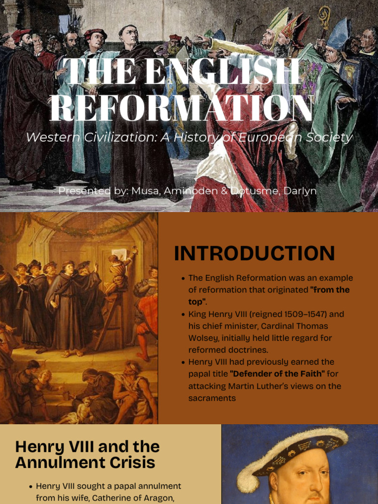 The English Reformation Explained | PDF | Christian Denominational Families