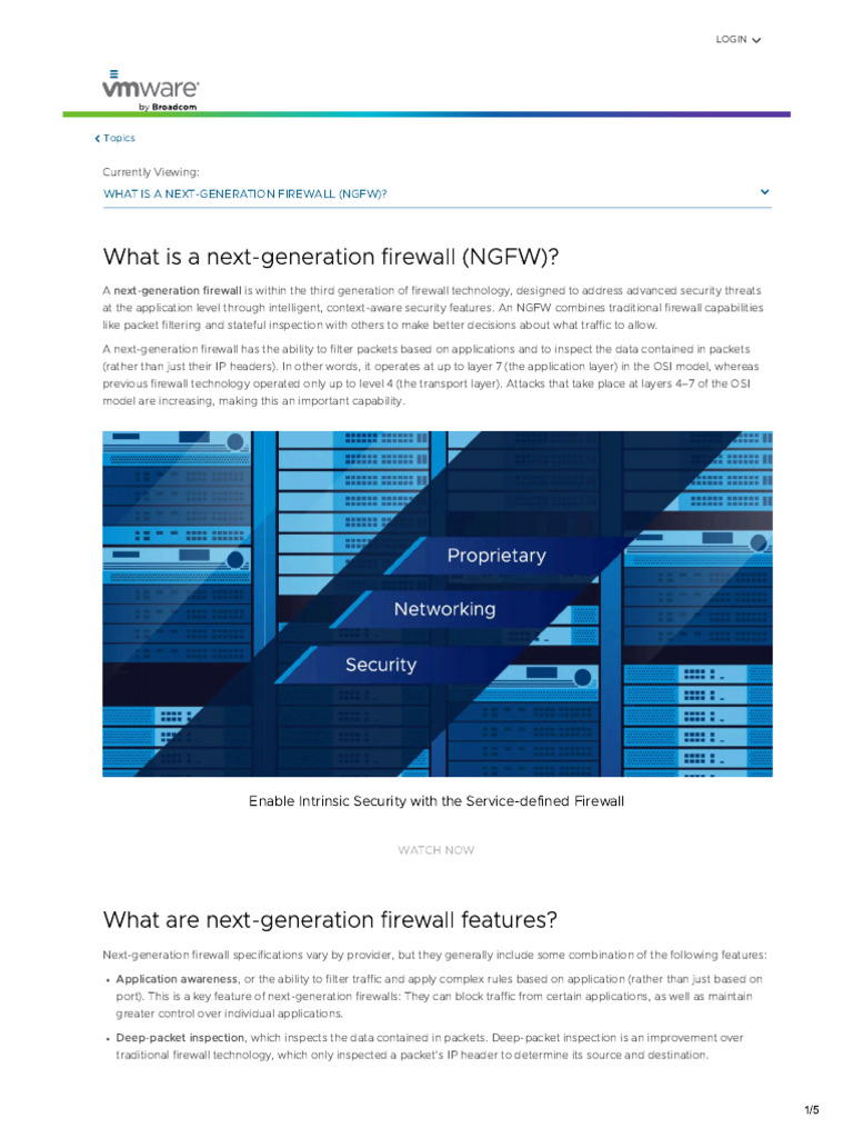 What Is A Next-Generation Firewall - VMware | PDF