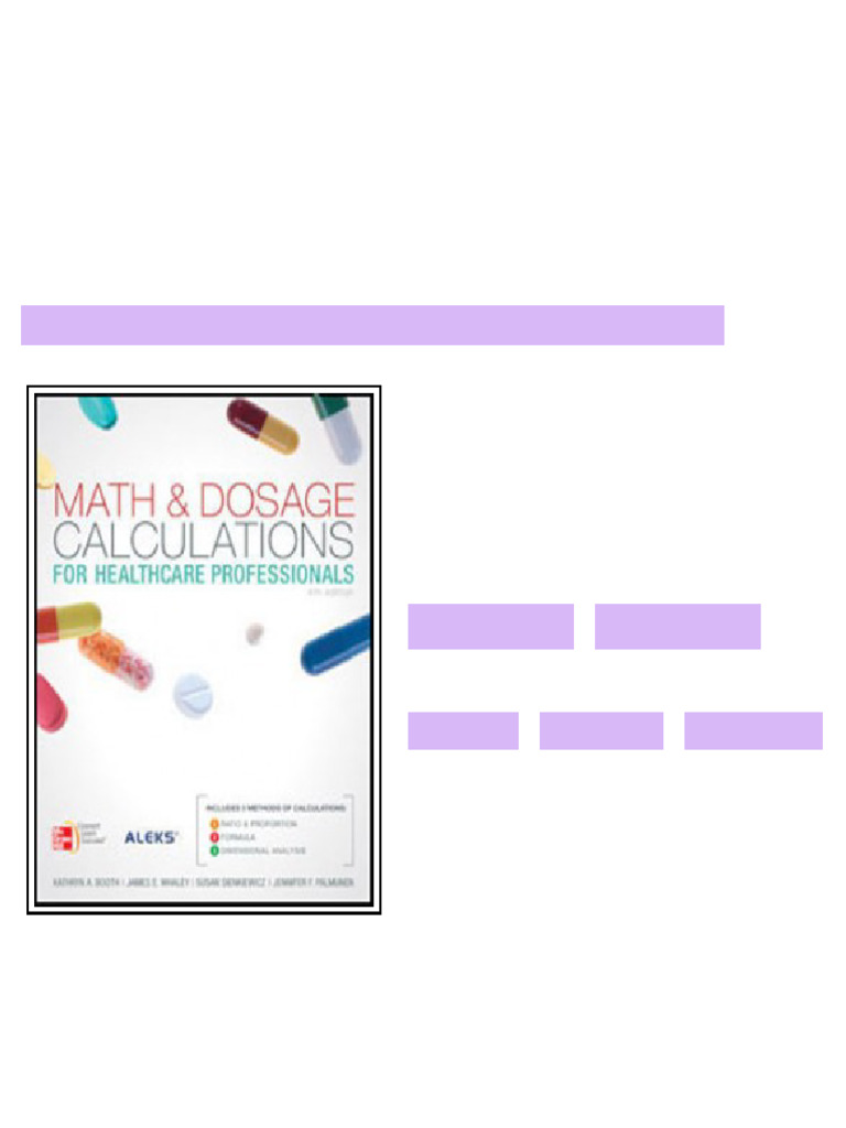Test Bank for Math and Dosage Calculations for Healthcare Professionals ...