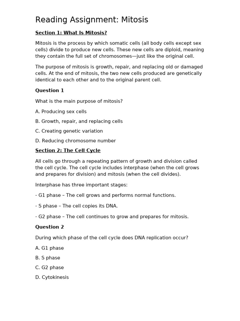 Understanding Mitosis and the Cell Cycle | PDF | Mitosis | Chromosome