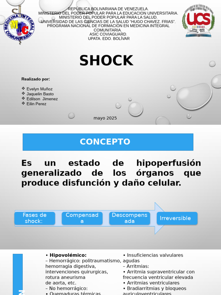 Manejo del Shock Hipovolémico en Medicina | PDF | Fisiología | Sistema ...