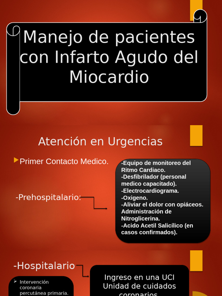 Manejo del IM | PDF | Infarto de miocardio | Especialidades Medicas