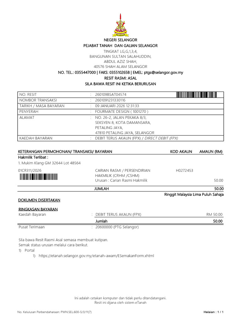 Resit 260109BSAT04574 | PDF
