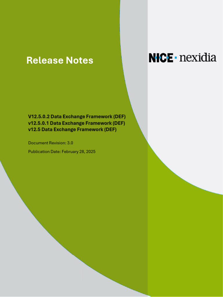 Data Exchange Framework Release Notes | PDF | Metadata | Databases