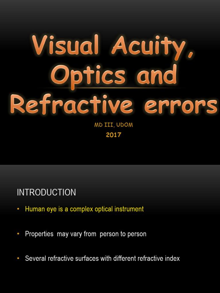 Understanding Refractive Errors in Eyes | PDF | Myopia | Cornea