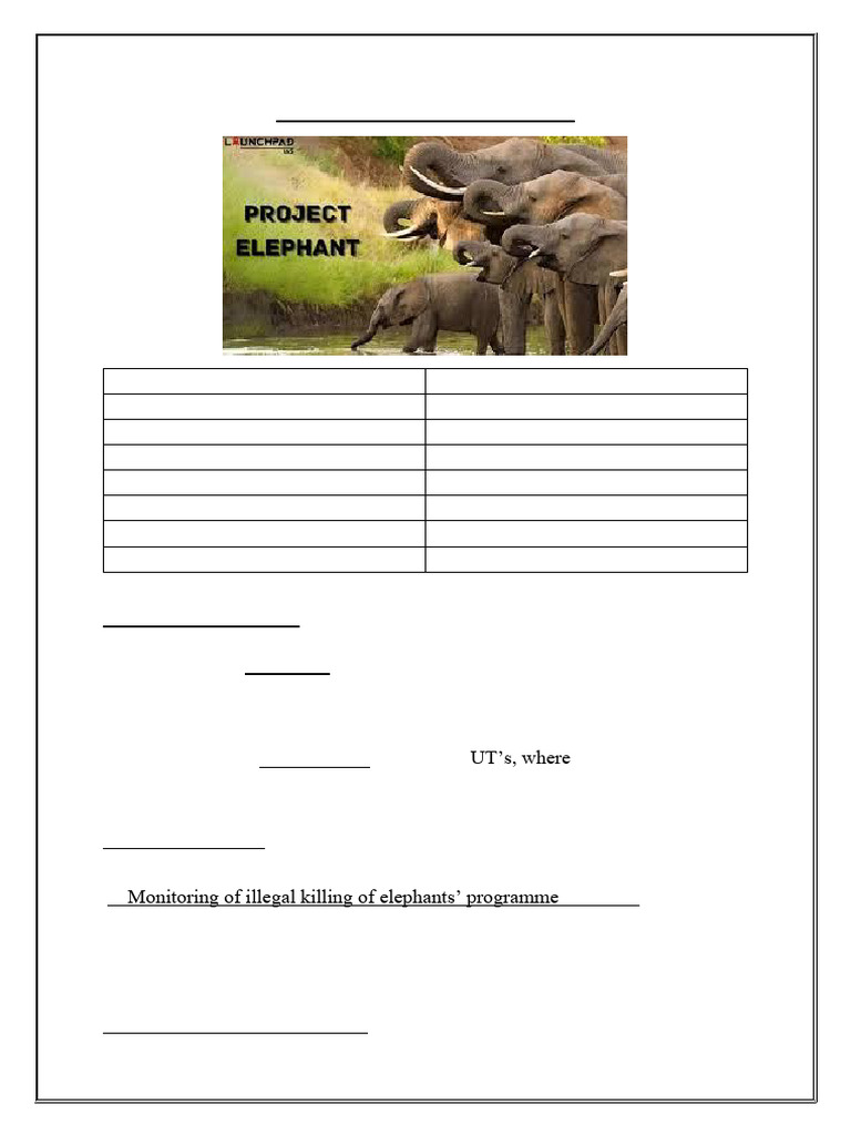 Aec Assignment Sem 4 | PDF | Conservation Biology | Elephant