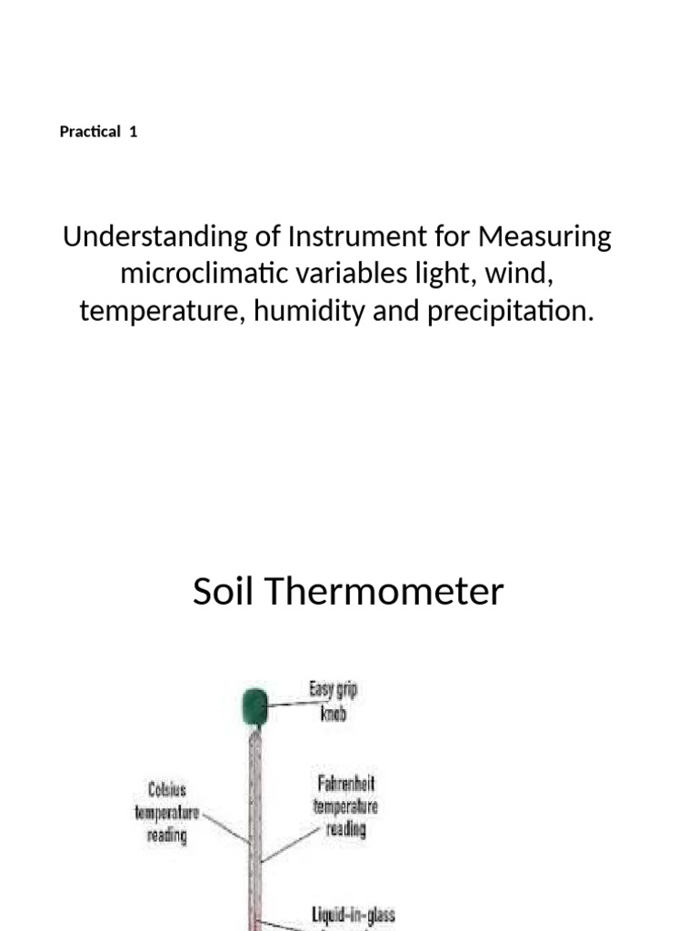 Microclimate Measurement Instruments Guide | PDF