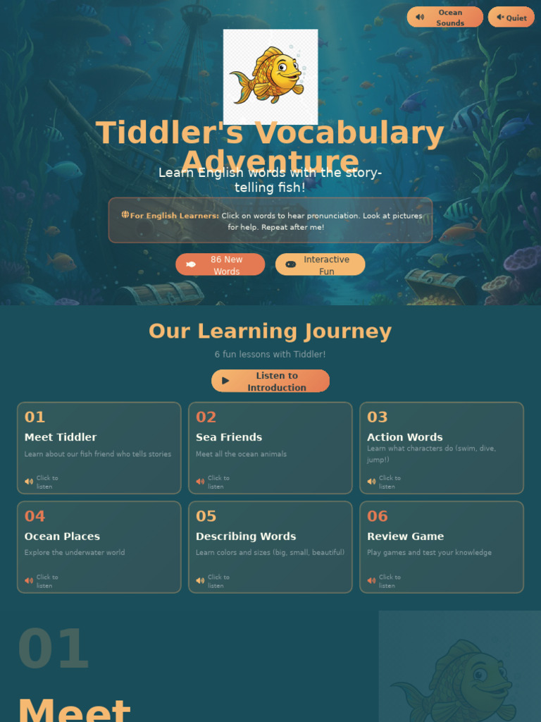 Tiddler's Vocabulary: Fun English Learning | PDF | Lunch | Fish