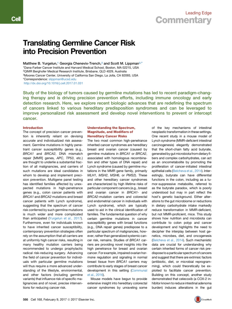 Photo inspiration: Germline Synth Stark Opposing Resilience Reference: Translating Germline Cancer Risk Into Precision Pr Pdf