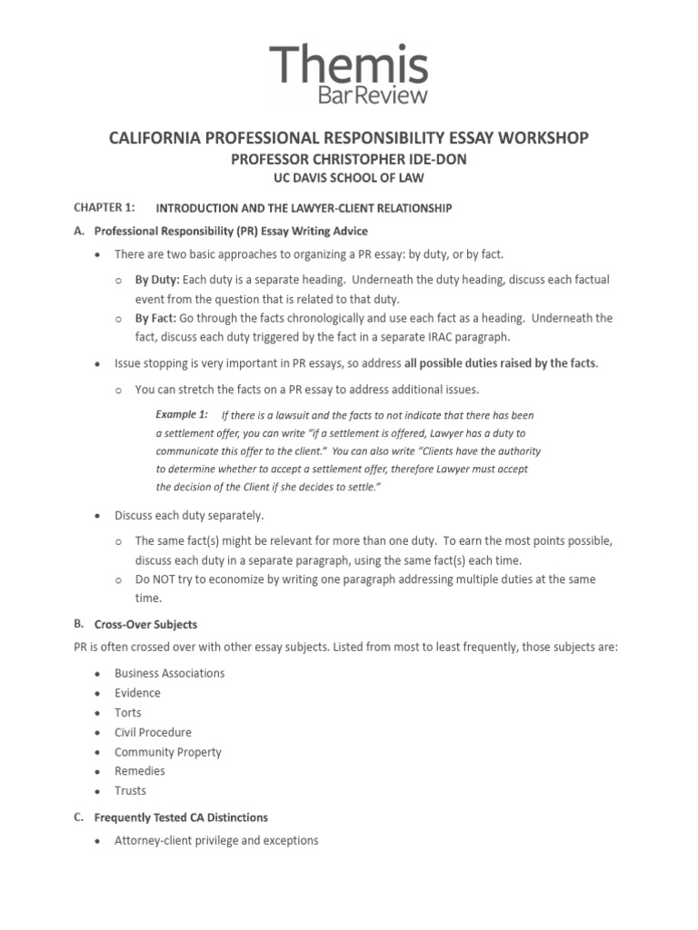 Handout Themis Professional Resp | PDF | Lawyer | Confidentiality