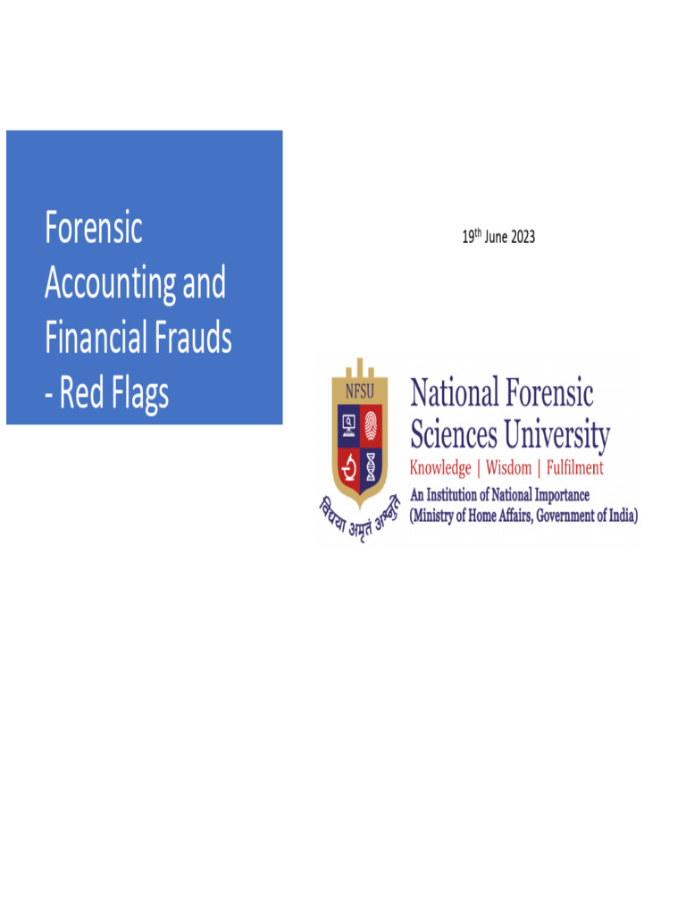 Forensic Accounting: Fraud Red Flags Guide | PDF | Accounting | Fraud