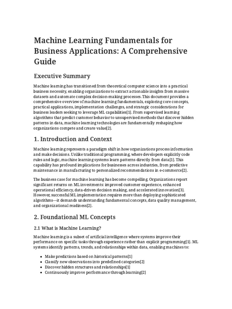 Machine Learning Fundamentals | PDF | Machine Learning | Artificial ...