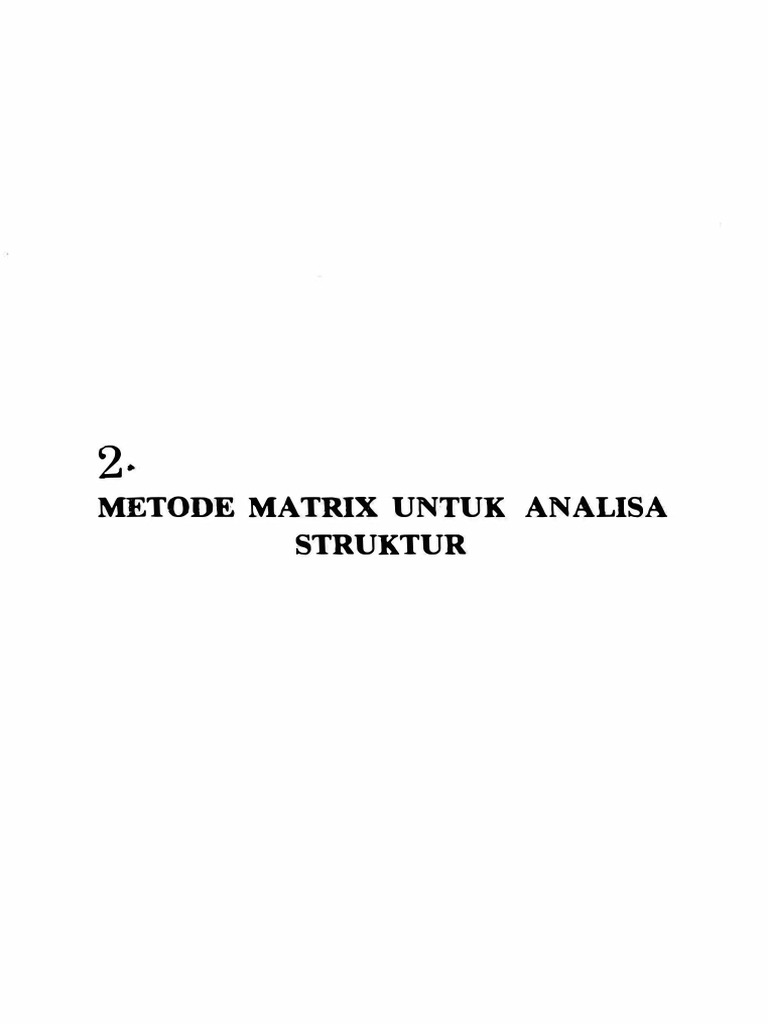 Analisis Struktur dengan Metode Matrix | PDF