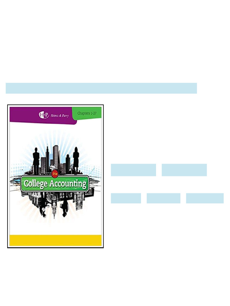 College Accounting 21st Edition Solutions | PDF | Equity (Finance ...