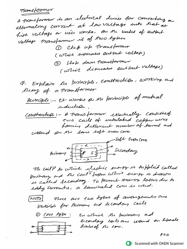Transformer Notes | PDF