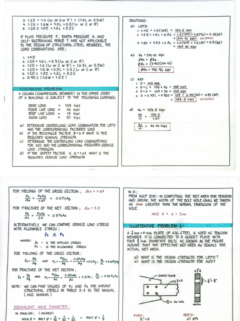 Steel - Chap 1-5 Problems | PDF