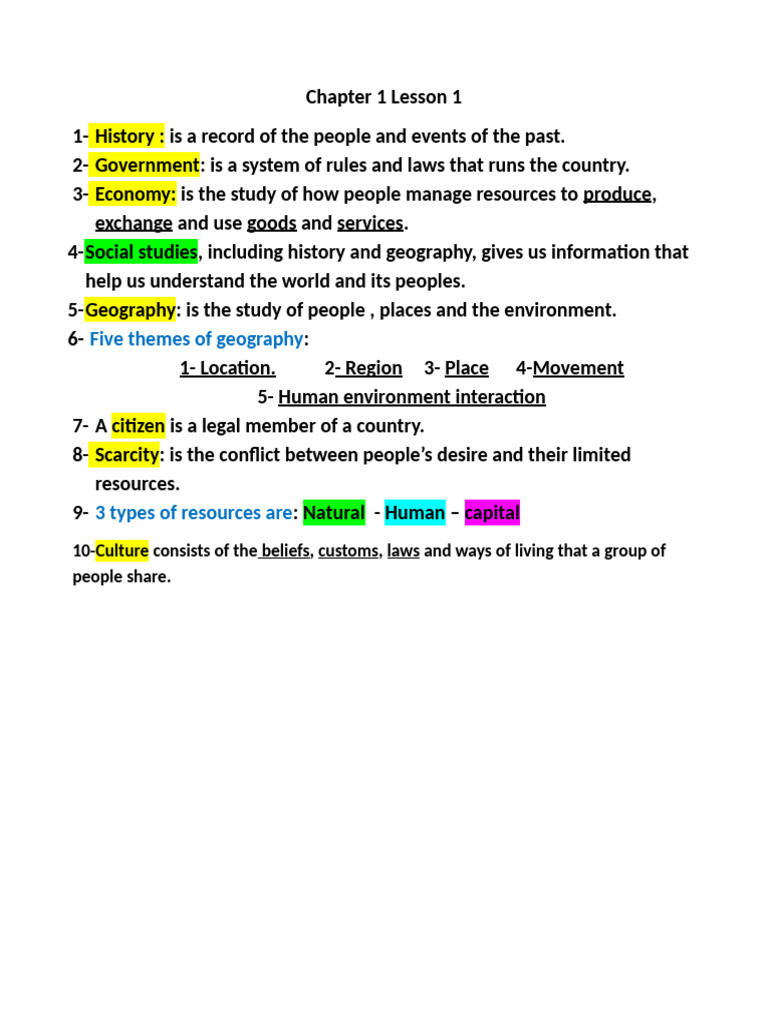 Understanding History, Geography, and Culture | PDF