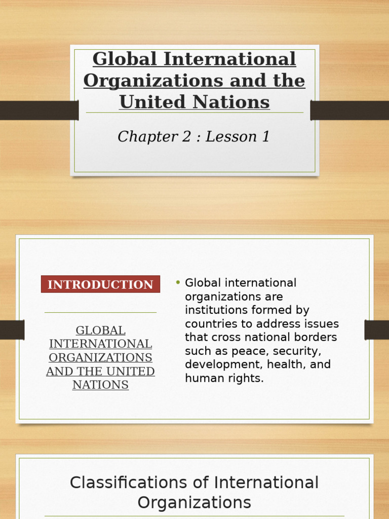 Overview of Global Organizations & UN | PDF | United Nations ...