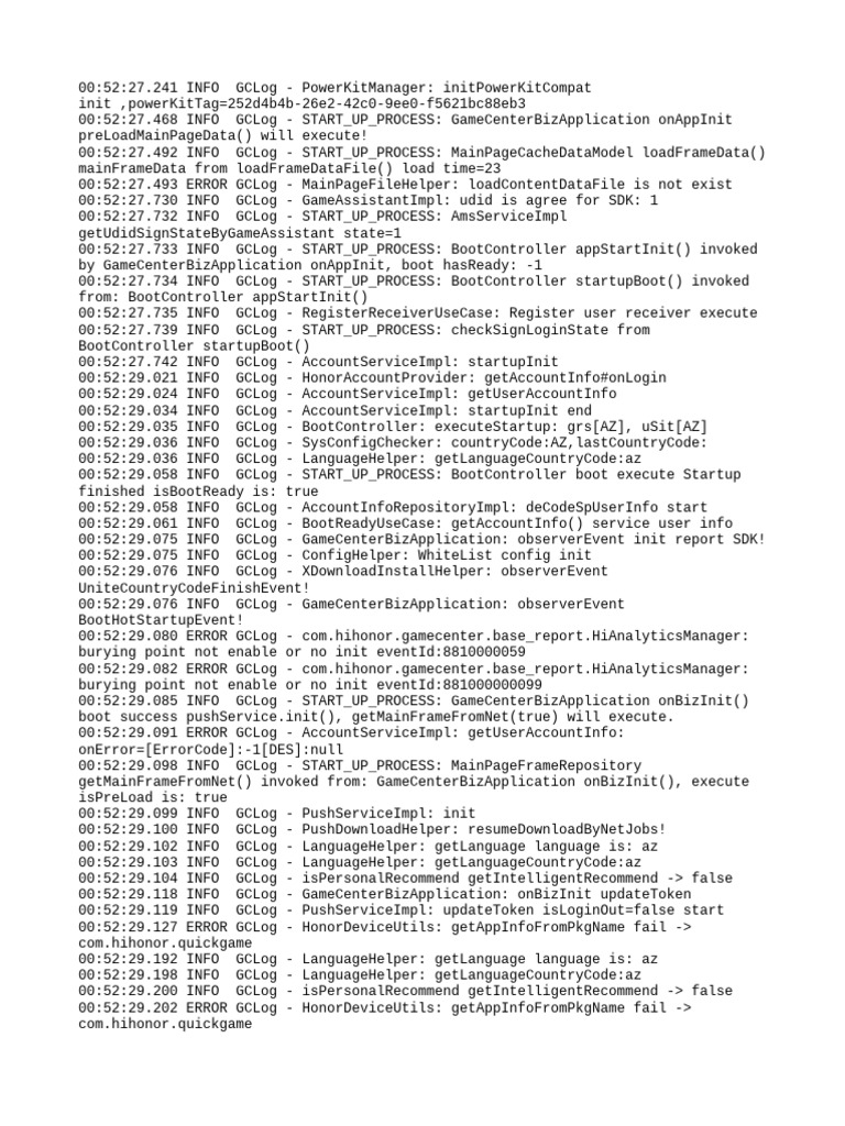 GameCenter Initialization Log Analysis | PDF | Application Layer ...