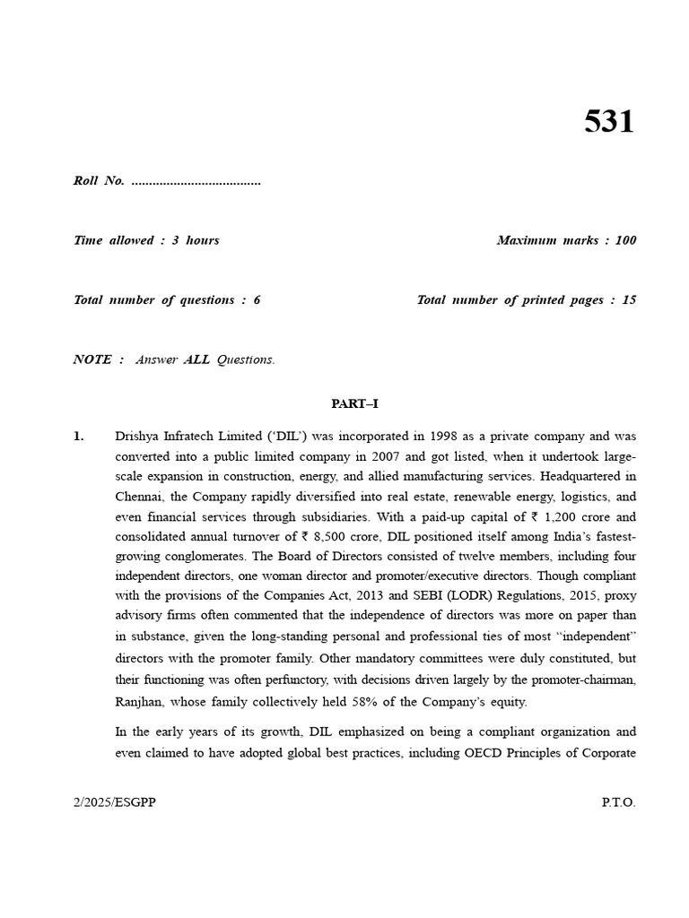531 | PDF | Regulatory Compliance | Governance