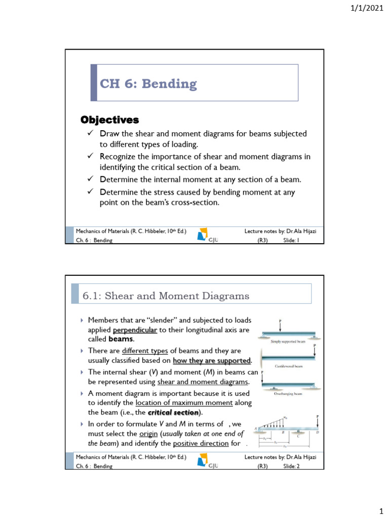 Ch6 Bending | PDF | Bending | Beam (Structure)