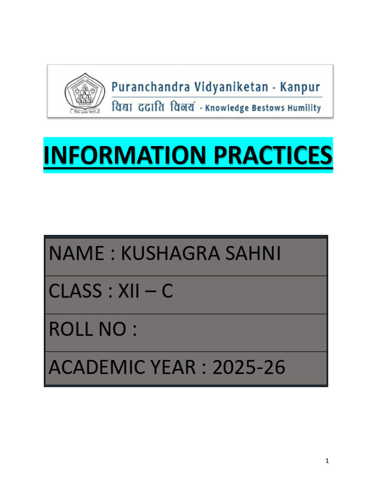 Kushagra Sahni 6548 Class 12th C | PDF | Databases | Command Line Interface