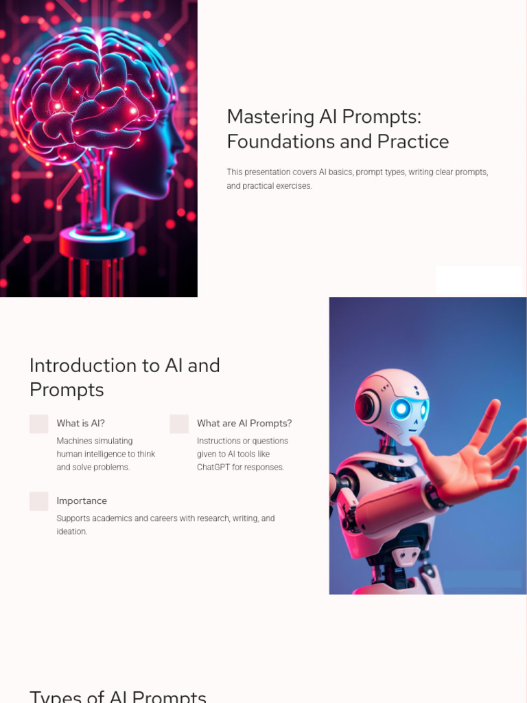 Master AI Prompts: Basics & Practice | PDF | Artificial Intelligence ...