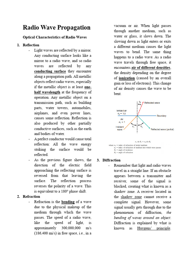 Comms 4 Reviewer Radio Propagation LOS | PDF | Radio Wave | Waves