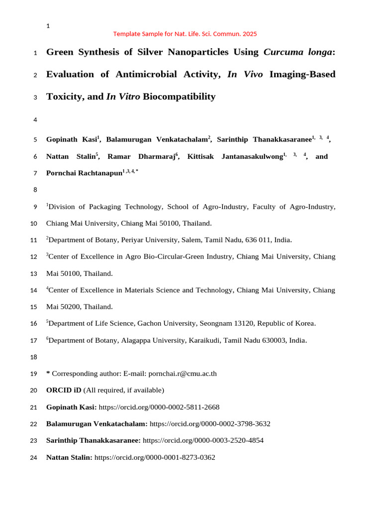 Green Synthesis of Silver Nanoparticles | PDF