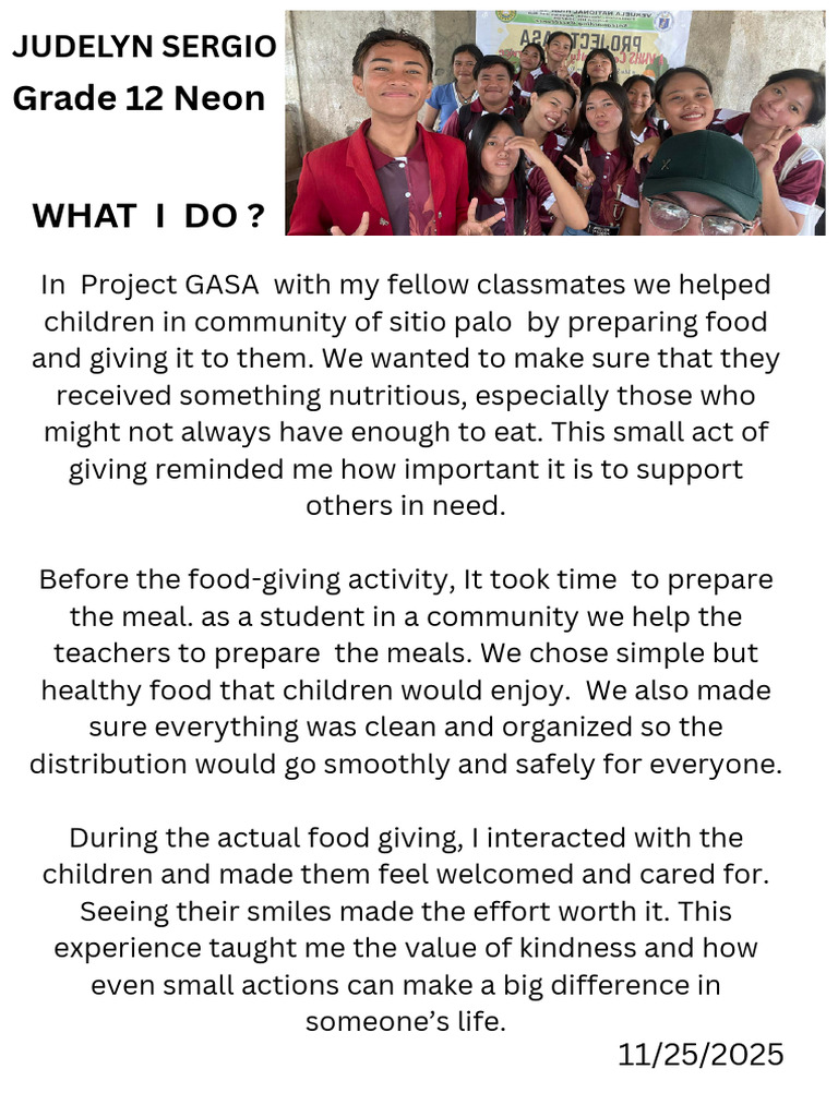Community Food Giving Experience | PDF