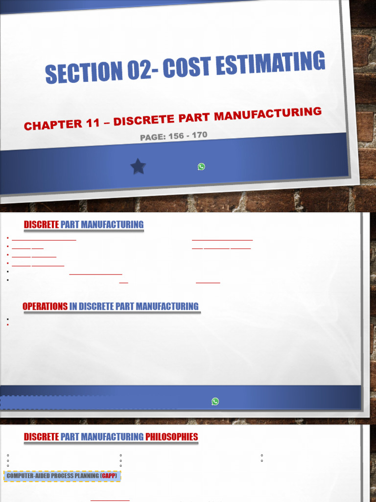 Discrete Part Manufacturing Overview | PDF | Cost Of Goods Sold | Expense