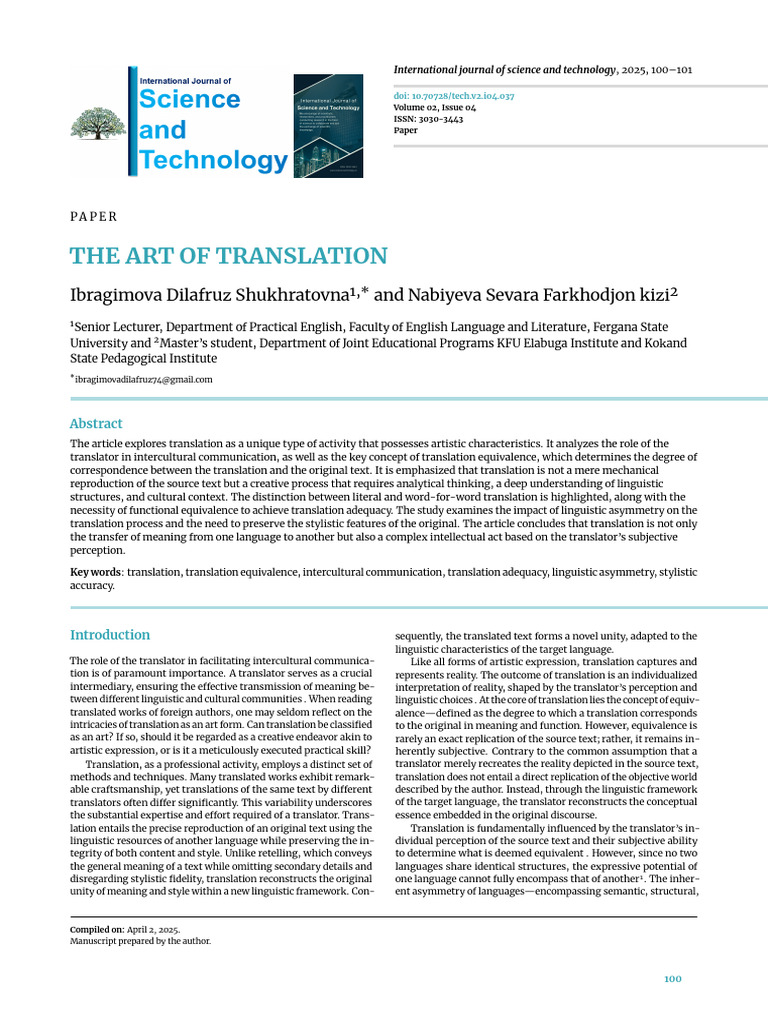 The Art of Translation | PDF | Translations | Linguistics