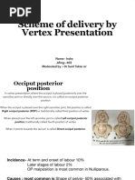 Mechanism of Labor in OP Position | PDF | Pelvis | Childbirth
